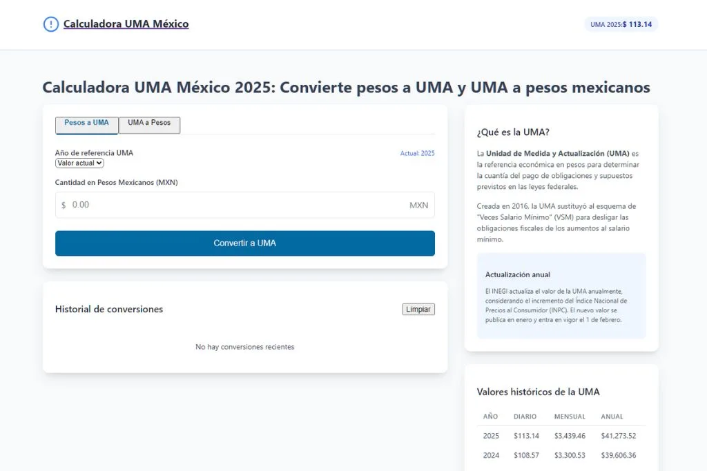 Calculadora UMA - Herramienta digital